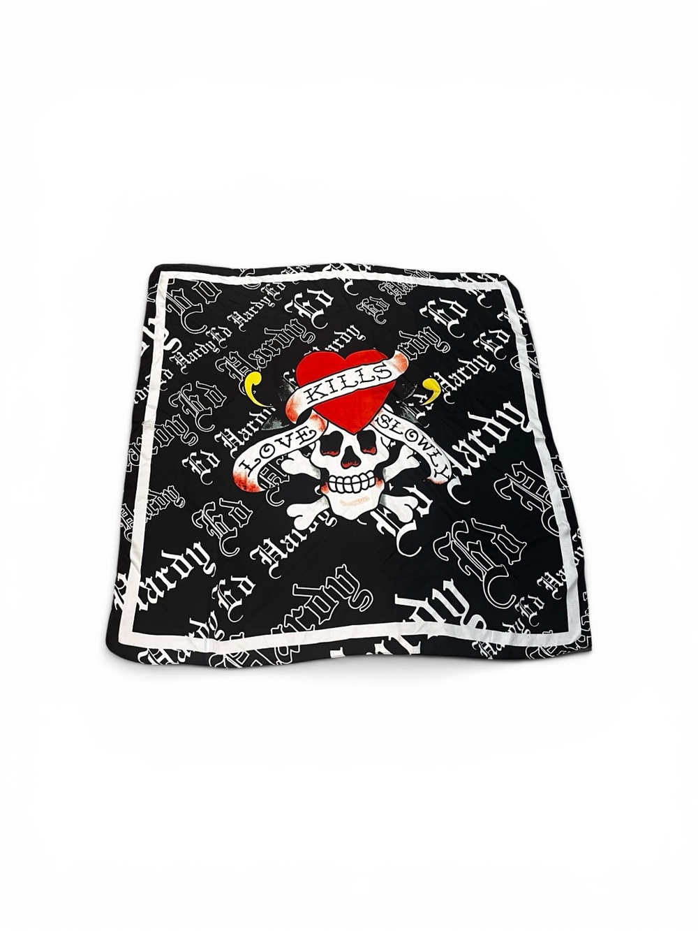 Ed Hardy Love Kills Slowly Scarf 42”x42” - Picture 1 of 6